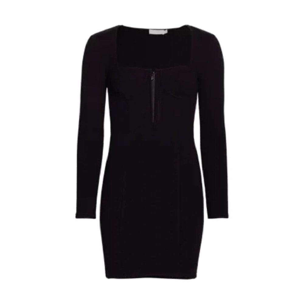 Jonathan Simkhai Standard Pia Bustier Ribbed Mini Dress in Black Size M - Picture 7 of 12